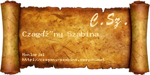 Czagány Szabina névjegykártya