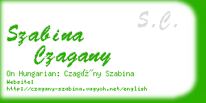 szabina czagany business card